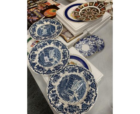 VARIOUS CERAMIC PLATES TO INCLUDE WEDGWOOD, CROWN DERBY, SOME BOXED, ONE AT FAULT 