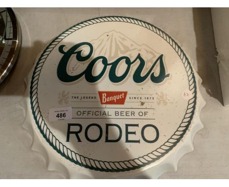 A LARGE COORS LIGHT BEER BOTTLE TOP WALL DISPLAY SIGN 