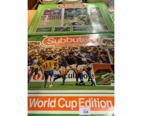 TWO SUBBUTEO GAMES TO INCLUDE WORLD CUP EDITION 