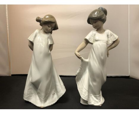 TWO NAO FEMALE FIGURINES 