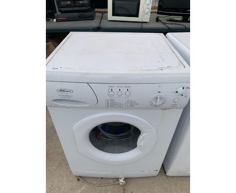 A HOTPOINT FIRST EDITION WMA13 WASHER SLIGHT RUSTING, BELIEVED IN WORKING ORDER - NO WARRANTY 