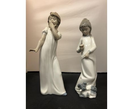 TWO NAO FEMALE FIGURINES 