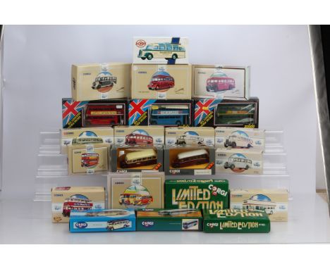 Corgi Classics and Other Public Transport Models, all boxed, vintage and modern double and single deck vehicles, Corgi, doubl