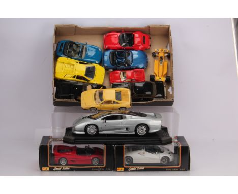 Modern Diecast 1:12 Scale and Smaller Cars, two boxed  1:18 scale models by Maisto 31827 Ford GT90, 31822 Ferrari F50 and unb