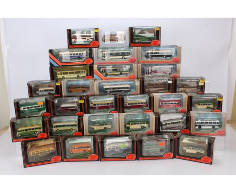 Exclusive First Editions 1:76 Scale West Country Single Deck Buses and Coaches, mainly boxed, vintage vehicles, Grey Cars (2)