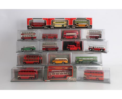 Corgi Original Omnibus 1:76 Scale Vintage Public Transport Models, all cased, from various regions in various liveries, doubl