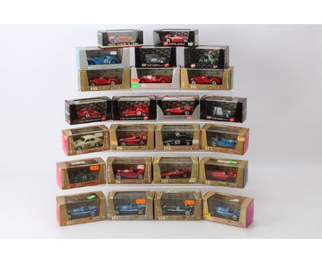 Brumm Italian Competition Models, mainly different, boxed/cased, 1930s-1960s models, Bugatti (6) five different, Fiat (4) thr