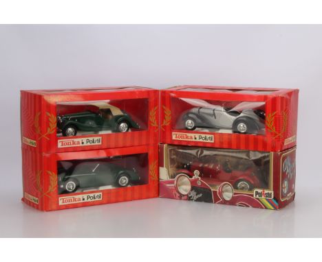 Tonka Polistil 1:16 Scale Vintage Cabriolet Cars, four boxed examples, Mille Miglia Alfa Romeo 1930 Tazio Nu Volari, 016700 M