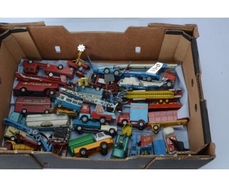 Postwar and Later Playworn Commercial Diecast Vehicles, in various scales, includes Dinky, Corgi (includes several Chipperfie