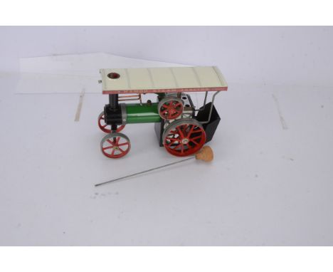 Mamod TE1A Live Steam Traction Engine,  with burner and steering rod, VG 