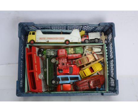 Postwar and Later Playworn/Unboxed Diecast Vehicles and Schuco Clockwork Car, private and commercial models in various scales