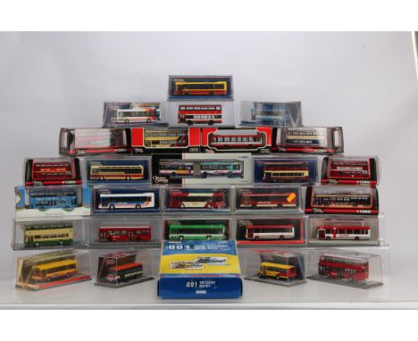 Corgi Original Omnibus Modern Single and Double Deck Buses, all boxed or cased, 1:76 scale in various liveries from various r