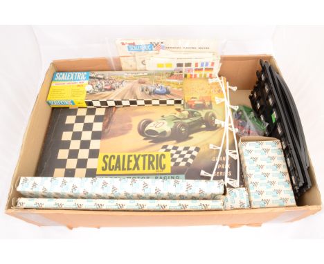 Tri-ang Scalextric Grand Prix Series Set GP 32 and accessories, set complete, together with A/203 Owner Stand &amp; Pit, PT/6