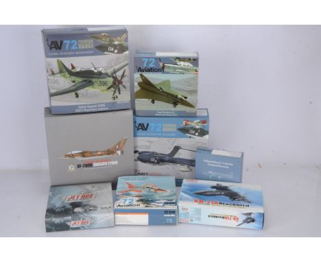 Military Jet Aircraft, all boxed, mainly dusty from display, 1:72 scale, Aviation 72, AV7253003 DH Sea Vixen (possibly missin