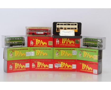 Britbus 1:76 Scale Double and Single Deck Buses, all packaged mainly with card sleeves, double deck models, N6203 Scania Metr