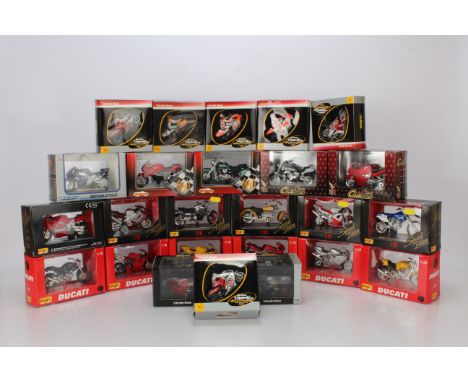Modern Diecast Vintage and Modern Motorcycles, all boxed, Japanese models and Ducati, 1:18 scale, Maisto Ducati, 39327, 39323