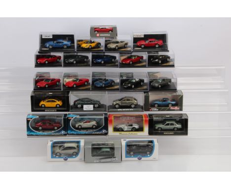 Modern Diecast Cars, all boxed/cased private vehicles, Kyosho 03013S Shelby Cobra, Minichamps 054001 VW Concept Car 1994, 045