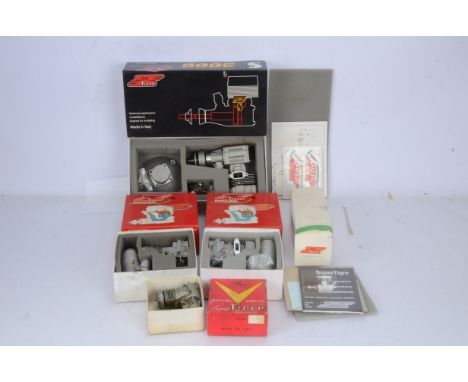 Supertigre Aero Engines, all boxed, Supertigre Power 11003544 G 90 Ring R/C Silent Muffler, 11001878 S75 Ring R/C W/M, S 3000
