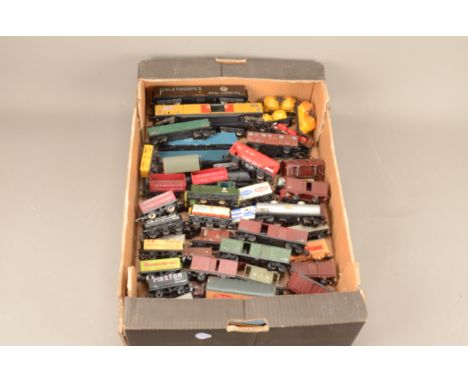 Lima and Playcraft 00/HO Gauge Goods Rolling stock,  including repainted green 0-4-0 Diesel Shunter, bogie Parcels/Siphon wag