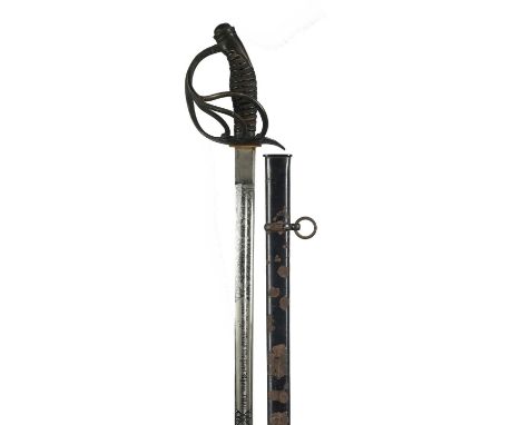 An Imperial German Army officer's dress sword, 8th (Rhenish) Cuirassiers "Graf Geßler", straight blade 34.5 in. etched decora