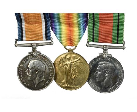 Three medals to bomb disposal expert Charles Woodroffe Ede, Royal Garrison Artillery and Home Office: British War Medal 1914-