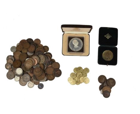 A large quantity of coins and other numismatic items: including British late pre-decimal issues, modern issues, silver gilt s