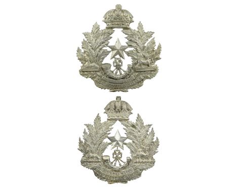 The Cameronians (Scottish Rifles): an officer's silver-plated helmet plate of the 5th Volunteer Batallion, together with an O