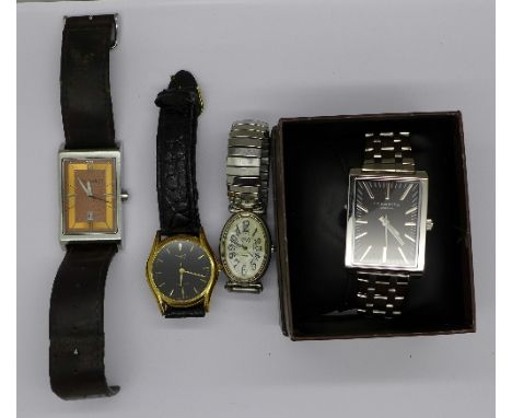Four gentleman's wristwatches, Ted Baker, Casio, Identity and NTJ