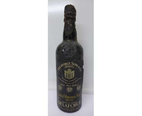 One bottle of Delaforce Sons & Ca. Finest Vintage Port, 1970