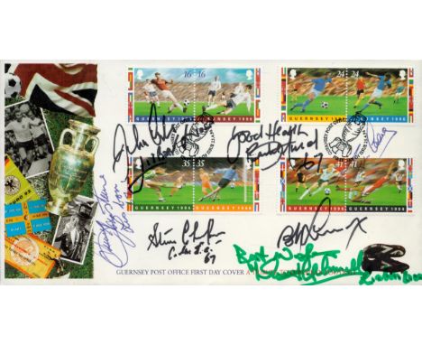 Multi signed FDC signatures such as Jim Craig, John Clark, Jimmy Johnstone, Stevie Chalmers, Bertie Auld, Tommy Gemmell plus 