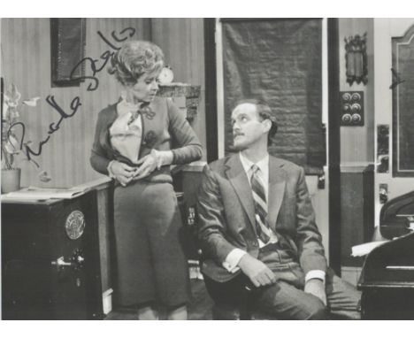 Fawlty Towers actor Prunella Scales signed superb 7 x 5 inch b/w photo with John Cleese as Basil. She portrayed Sybil Fawlty,