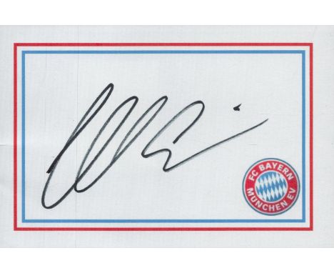 Gerd Muller signed 6x4 inch Bayern Munich white card. Good condition. All autographs are genuine hand signed and come with a 