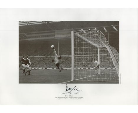 Peter Shilton signed black and white print 16.5x12 Inch. Good condition. All autographs are genuine hand signed and come with