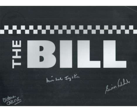 Multi signed Michael Jayston, Victoria Alcock plus 1 other Colour Print 16x12 Inch. The Bill is a British police procedural T