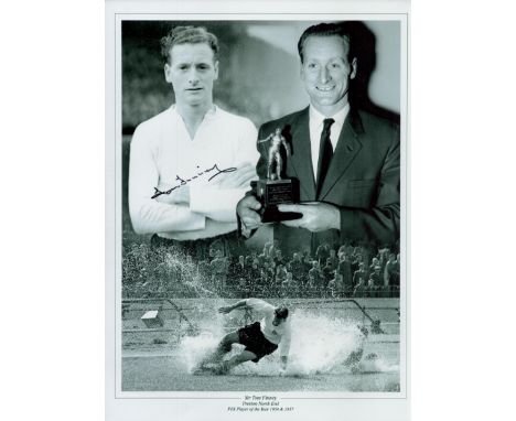 Sir Tom Finney signed Black and White Print 16x12 Inch. 'Preston North End PFA player of the Year 1954 and 1957. Good conditi