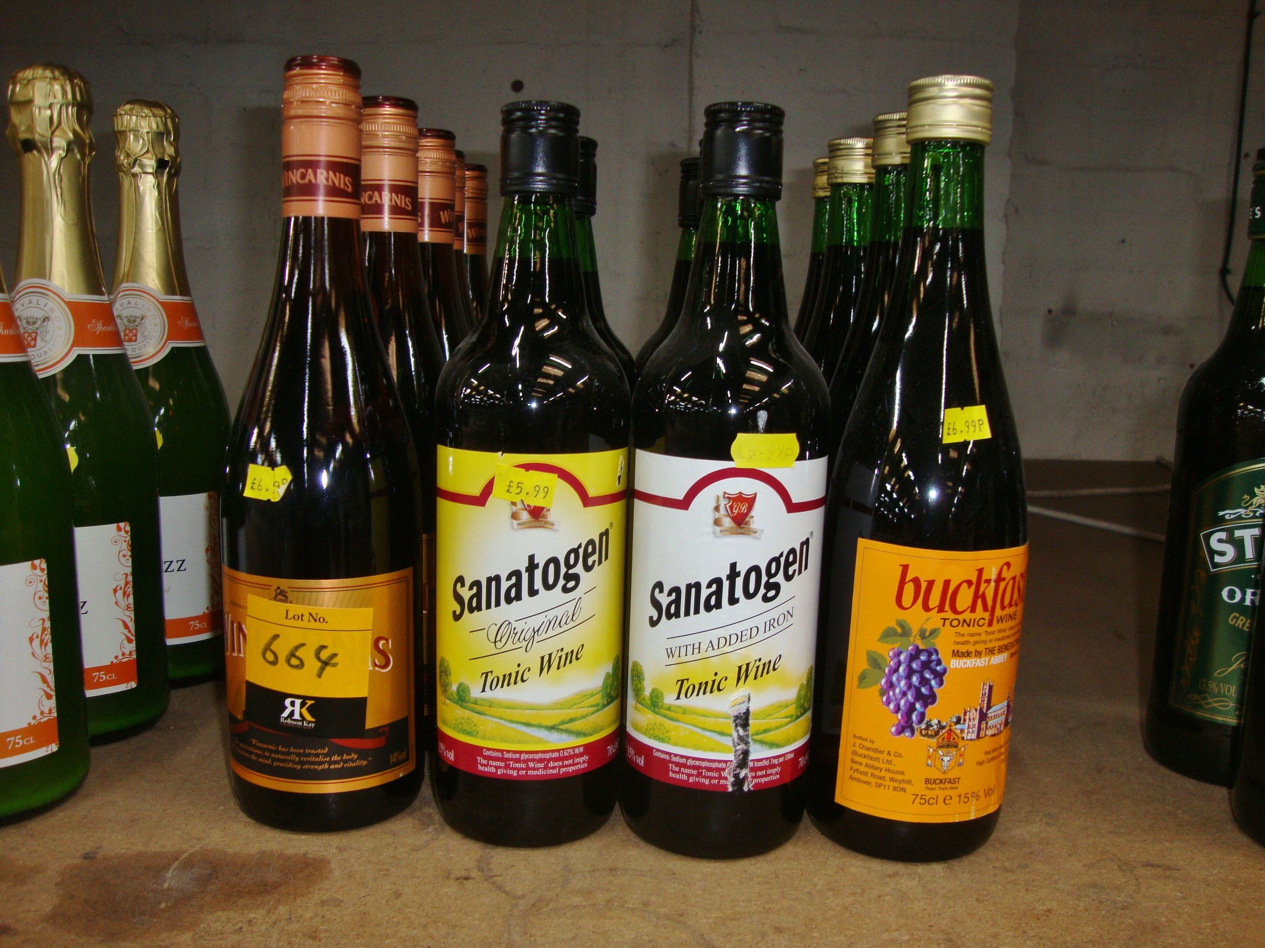 15 assorted bottles of tonic wine and similar comprising 6 bottles of