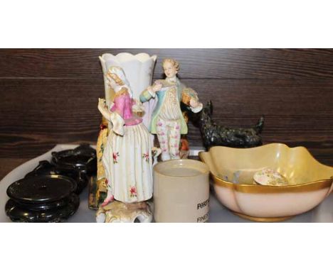 ROYAL WORCESTER FRUIT BOWL, CAPODIMONTE TRINKET BOX 
together with other ceramics and collectables