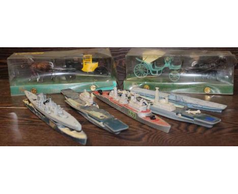 LOT OF VINTAGE DIE CAST NAVAL SHIPS 