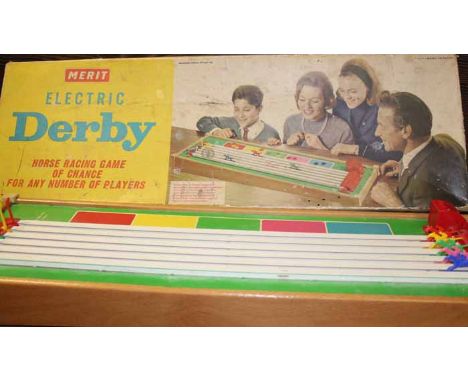 DERBY BY MERIT VINTAGE HORSE RACING GAME