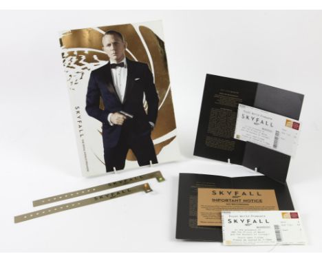 James Bond Skyfall (2012) World Premiere brochure, individually numbered, two tickets, ticket holders and wristbands. 