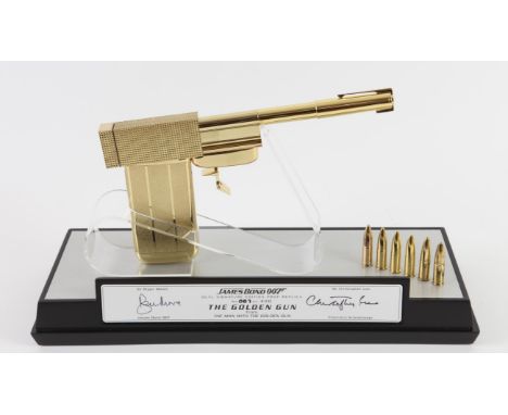 James Bond The Man With The Golden Gun - Factory Entertainment Dual signed Limited Edition Replica Golden Gun from 2010, offi