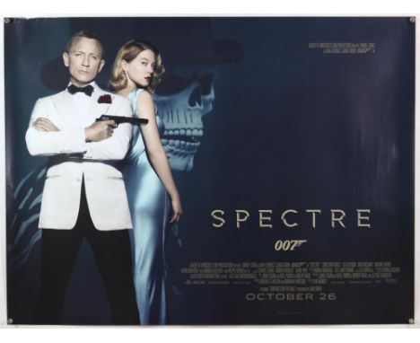 James Bond Spectre (2015) British quad film poster, rolled, 30 x 40 inches. 