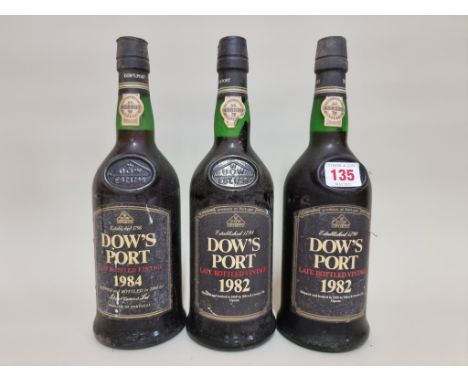 Three 75cl bottles of Dows LBV port, comprising: 1982 (2); and 1984. (3) 
