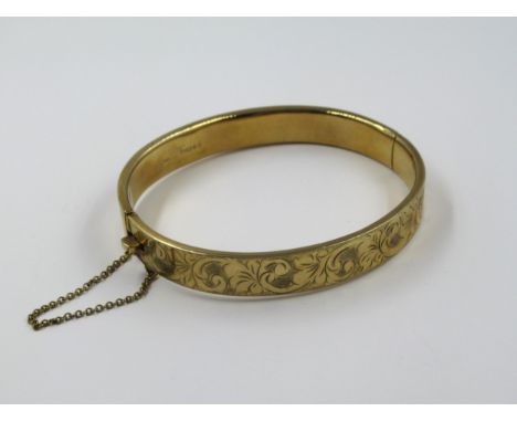 9ct Gold bangle, 12.2gClasp is working properly 