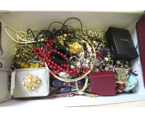 Box of sundry costume jewellery 