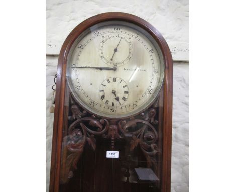 19th Century mahogany cased wall regulator clock by J & T Foster, Manchester, the circular 13in dial with Arabic and Roman nu