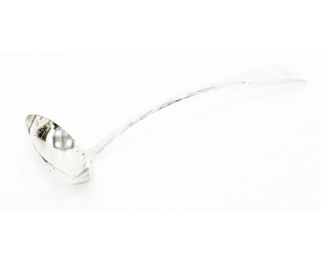 George IV silver soup ladle, fiddle pattern, Edinburgh 1826, maker Patrick Sutherland, 7oz approx.  