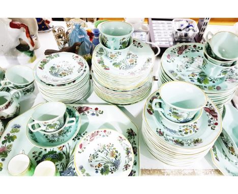 Large quantity of dinner and tea service, Adams Ironstone 'Calyx Ware', 'Ming Jade' (PLEASE NOTE NO COFFEE CANS) 