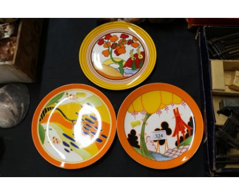 Three limited edition Bradford Exchange "Living Landscape of Clarice Cliff" plates