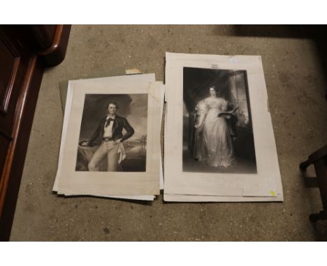 A collection of unframed Old Master style engravings